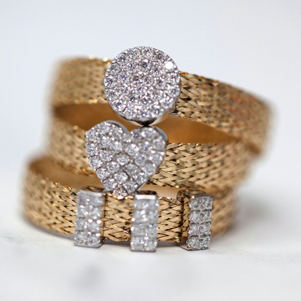 Heart Shape Zircon Brass  Ring Jewelry Manufacturer